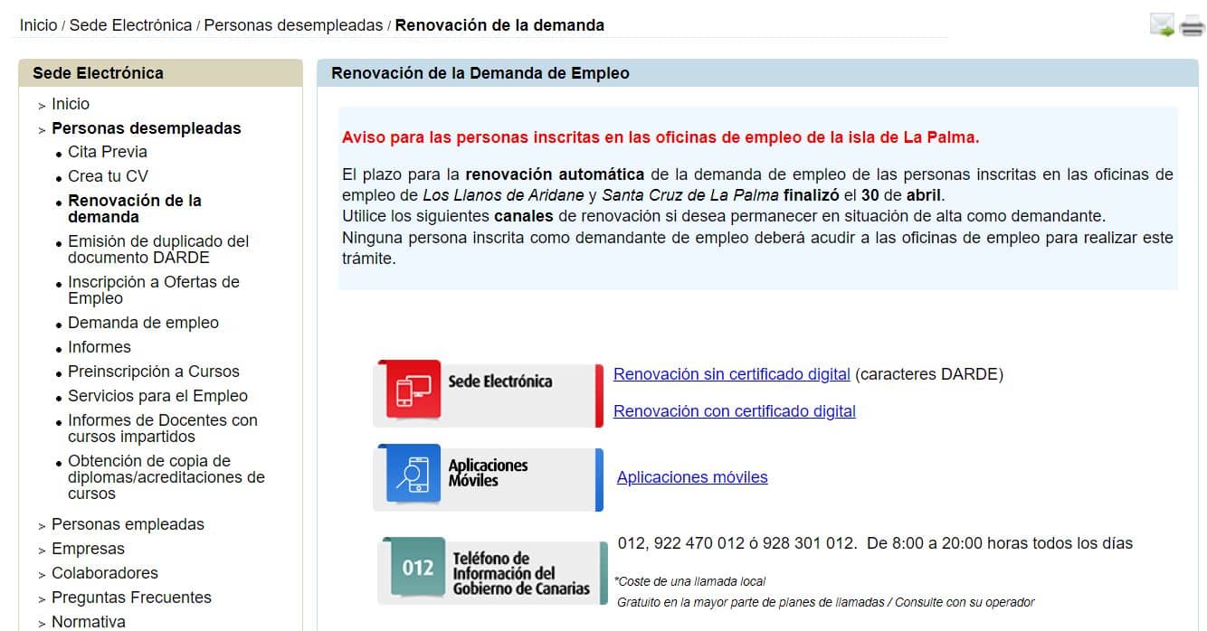  renovación darde canarias 
